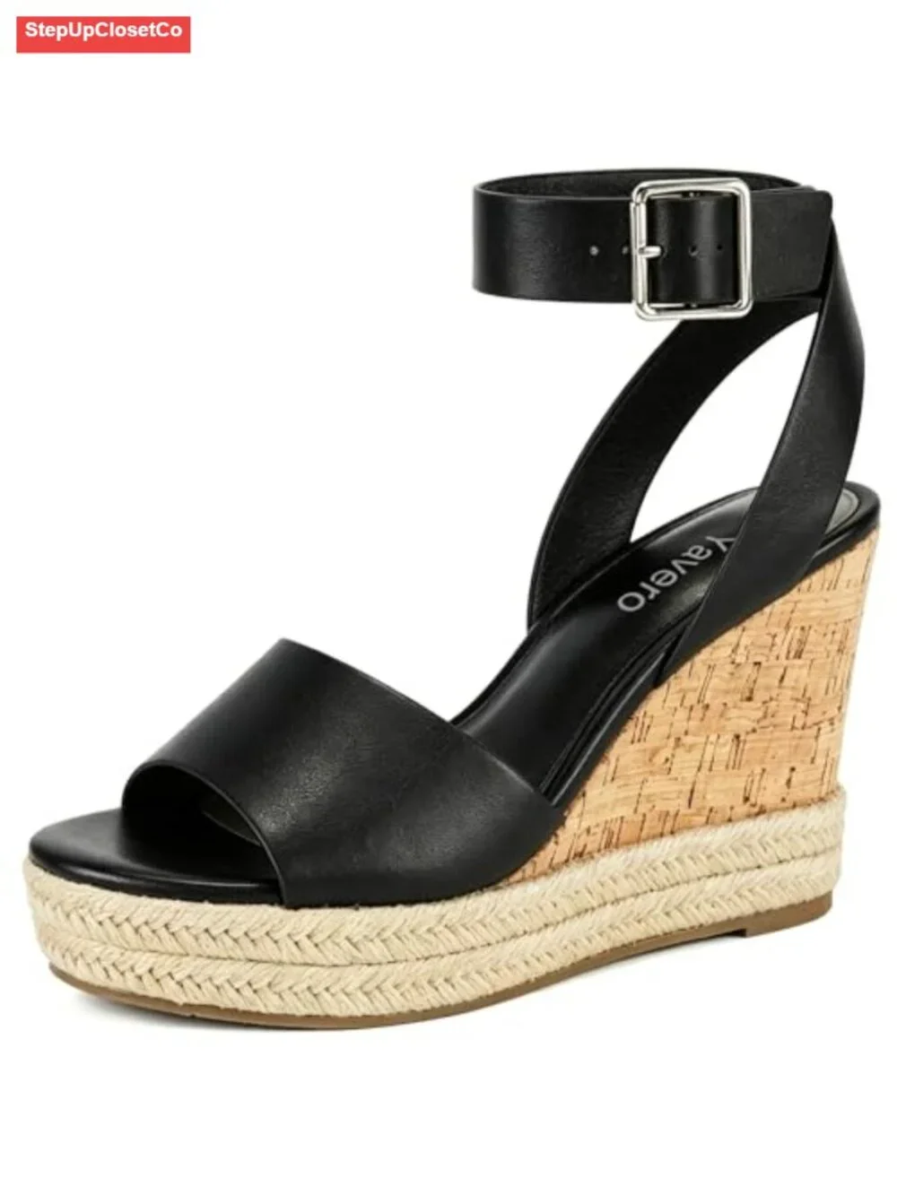 Women's Espadrille Wedge Sandals Ankle Strap Cork Platform Dressy Sandals